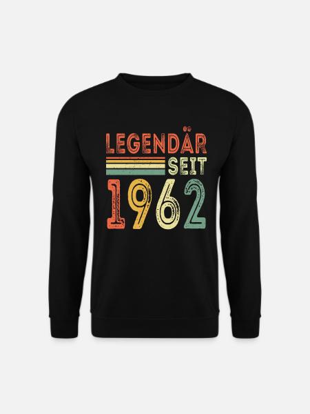 Legendär seit 1962 jahrgang 1962 - Unisex Pullover - Schwarz