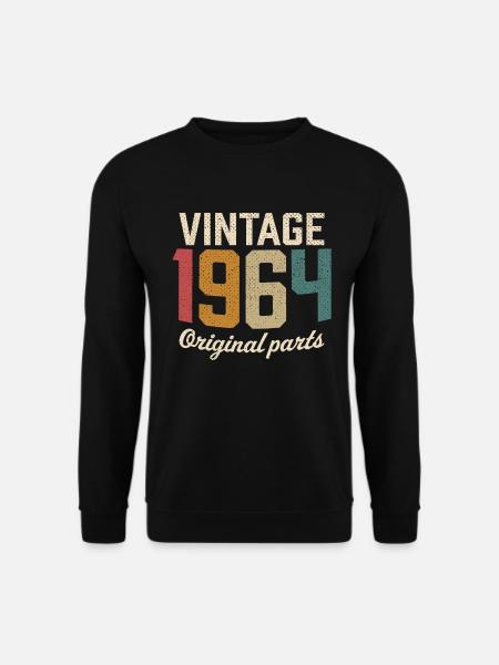 Vintage 1964 original parts retro t-shirt 1964 - Unisex Sweatshirt - black