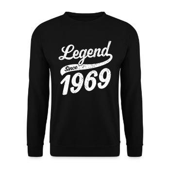 Legend Since 1969 - Unisex Sweatshirt - black - Front - Alina (178cm) & Michal (187cm)