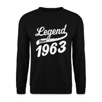 Legend since 1963 - Unisex Sweatshirt - black - Front - Alina (178cm) & Michal (187cm)