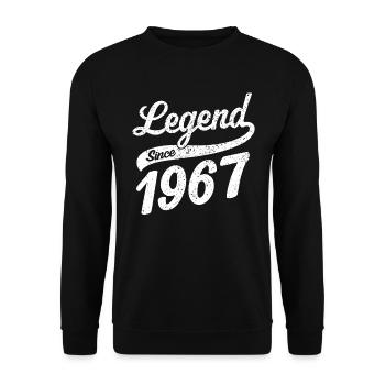 Legend Since 1967 - Unisex Sweatshirt - black - Front - Alina (178cm) & Michal (187cm)