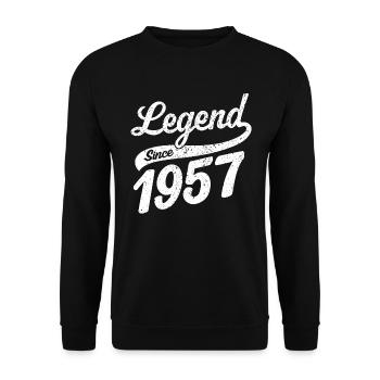 Légende depuis 1957 - Sweat-shirt Unisexe - noir - Devant - Alina (178cm) & Michal (187cm)