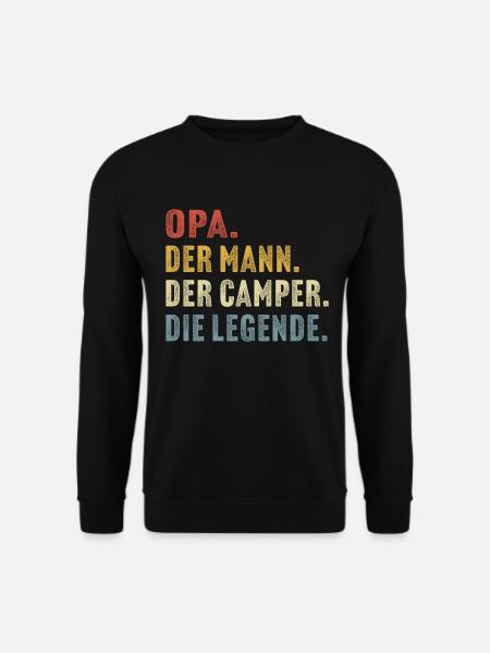 opa der mann der camper die legende - Unisex Pullover - Schwarz