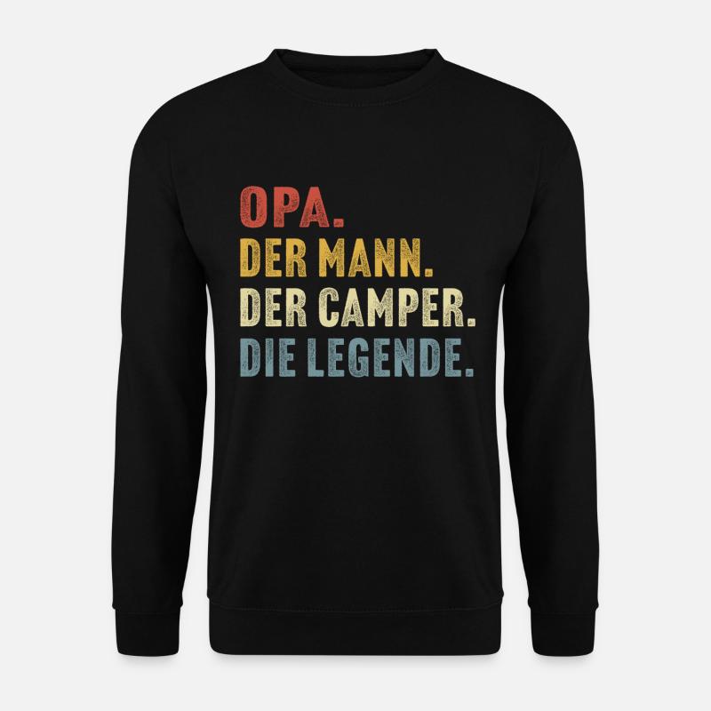 opa der mann der camper die legende - Unisex Pullover - Schwarz