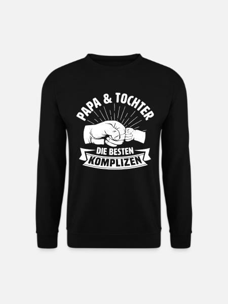 Papa und tochter die besten komplizen - Unisex Pullover - Schwarz