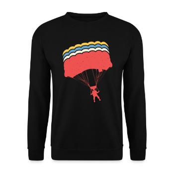 Parachutisme rétro parachutisme parachutisme skydiver - Sweat-shirt Unisexe - noir - Devant - Alina (178cm) & Michal (187cm)