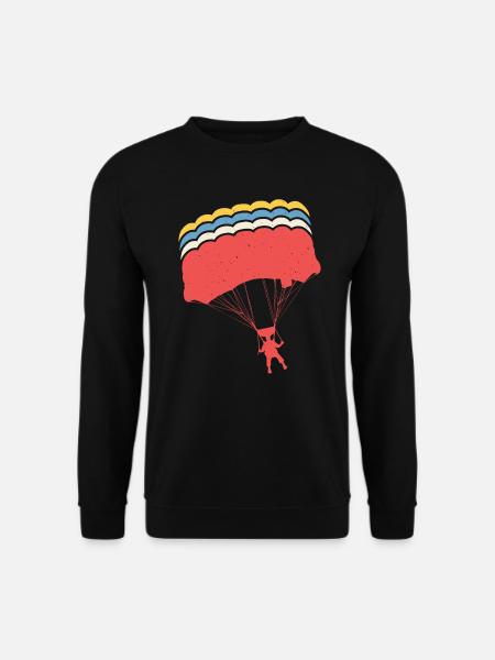Parachutisme rétro parachutisme parachutisme skydiver - Sweat-shirt Unisexe - noir
