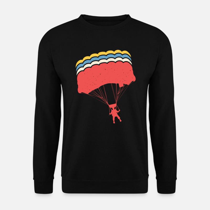 Parachutisme rétro parachutisme parachutisme skydiver - Sweat-shirt Unisexe - noir