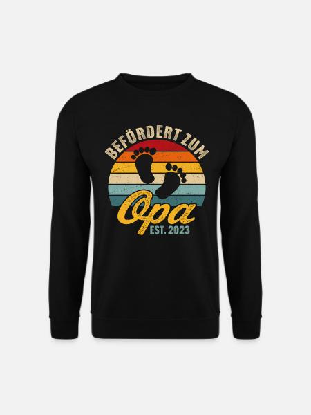 Befördert zum Opa 2023 Großvater seit 2023 - Unisex Pullover - Schwarz