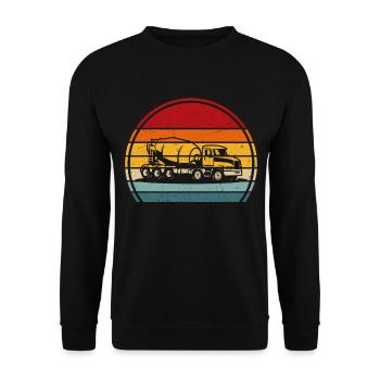 Concrete Mixer Car Concrete Mixer Concrete Mixer Driver - Unisex Sweatshirt - black - Front - Alina (178cm) & Michal (187cm)