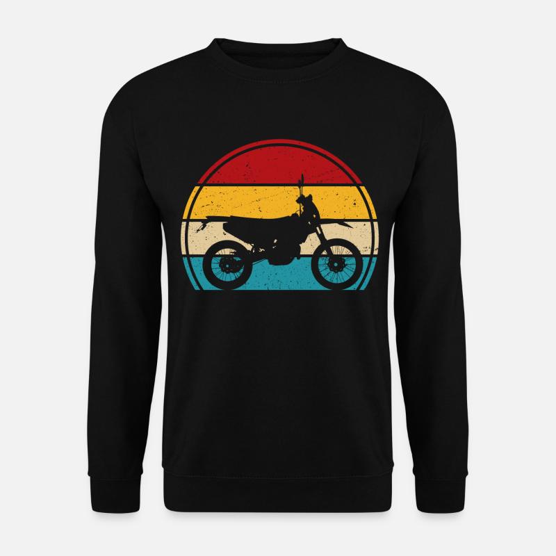 Retro motoCross supercross - Unisex Pullover - Schwarz