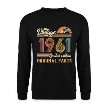 Vintage 1961 limited edition original parts - Unisex Pullover - Schwarz - Vorne - Alina (178cm) & Michal (187cm)
