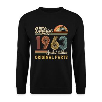Vintage 1963 limited edition original parts - Unisex Sweatshirt - black - Front - Alina (178cm) & Michal (187cm)