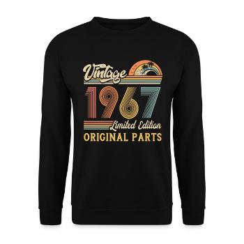Vintage 1967 limited edition original parts - Unisex Pullover - Schwarz - Vorne - Alina (178cm) & Michal (187cm)