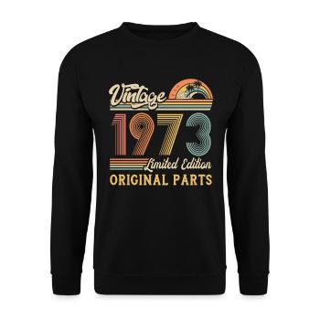 Vintage 1973 limited edition original parts - Unisex Sweatshirt - black - Front - Alina (178cm) & Michal (187cm)