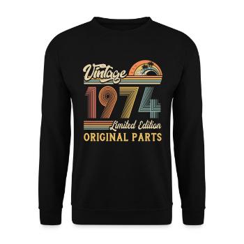 Vintage 1974 limited edition original parts - Unisex Sweatshirt - black - Front - Alina (178cm) & Michal (187cm)
