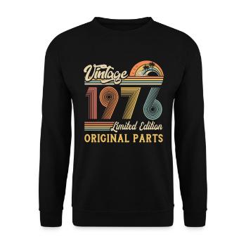 Vintage 1976 limited edition original parts - Unisex Pullover - Schwarz - Vorne - Alina (178cm) & Michal (187cm)
