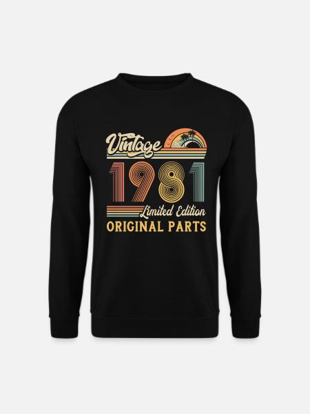 Vintage 1981 limited edition original parts - Unisex Pullover - Schwarz