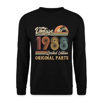 Vintage 1988 limited edition original parts - Unisex Sweatshirt - black - Front - Alina (178cm) & Michal (187cm)
