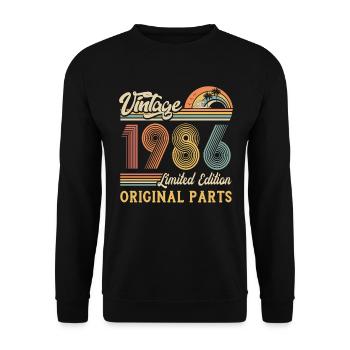 Vintage 1986 limited edition original parts - Unisex Sweatshirt - black - Front - Alina (178cm) & Michal (187cm)