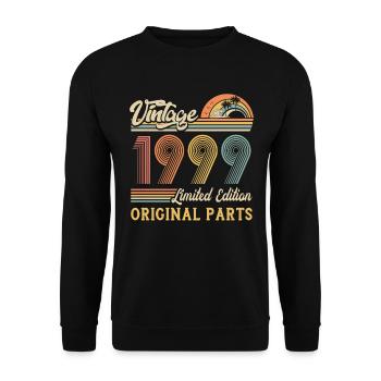 Vintage 1999 édition limitée pièces d’origine - Sweat-shirt Unisexe - noir - Devant - Alina (178cm) & Michal (187cm)