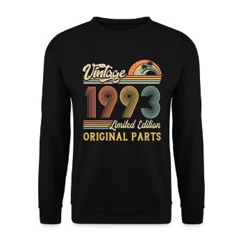 Vintage 1993 limited edition original parts - Unisex Sweatshirt - black - Front - Alina (178cm) & Michal (187cm)