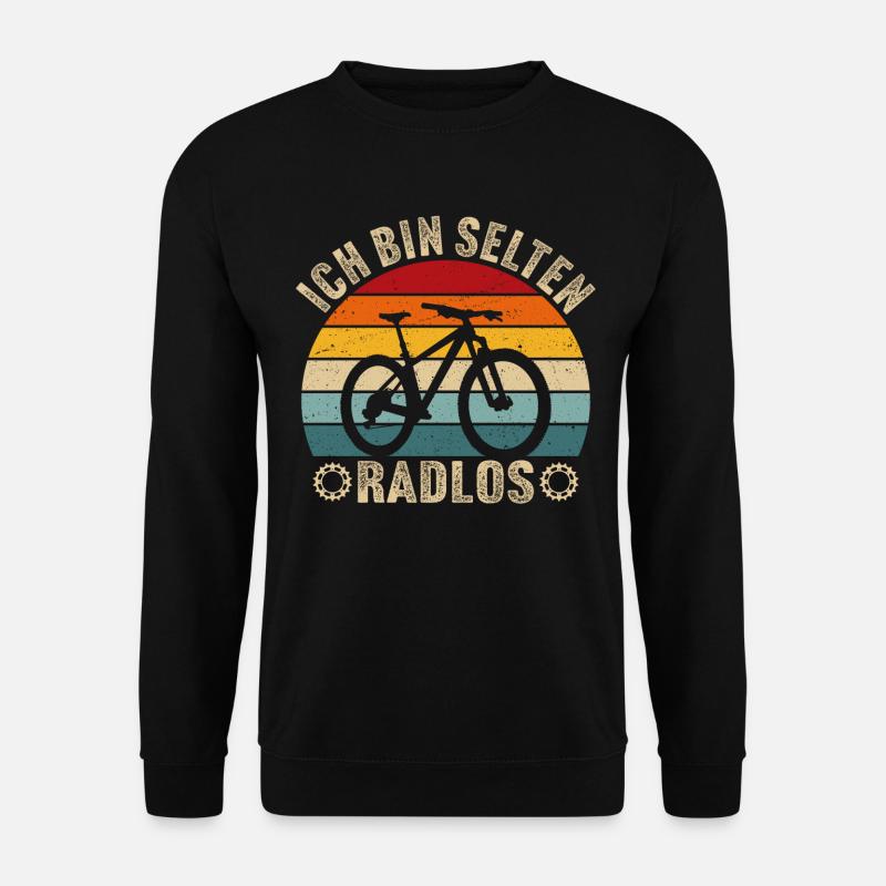 ich bin selten radlos fahrrad mountainbike - Unisex Pullover - Schwarz