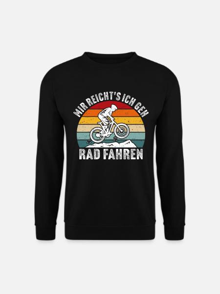 mir reichts ich geh radfahren mountainbike - Unisex Pullover - Schwarz