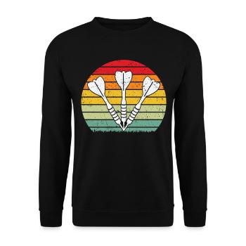 Dart Retro Darter - Unisex Sweatshirt - black - Front - Alina (178cm) & Michal (187cm)