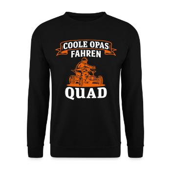 coole opas fahren quad opa großvater quad fahrer - Unisex Pullover - Schwarz - Vorne - Alina (178cm) & Michal (187cm)