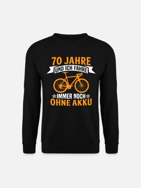 70. Geburtstag radfahrer fahrrad 70 jahre rennrad - Unisex Pullover - Schwarz
