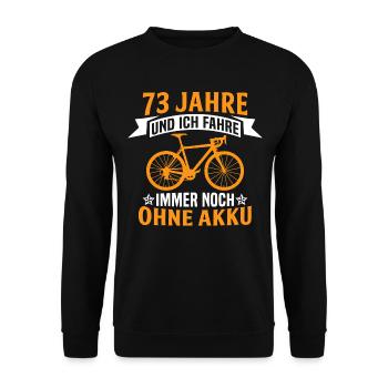 73. Geburtstag radfahrer fahrrad 73 jahre rennrad - Unisex Pullover - Schwarz - Vorne - Alina (178cm) & Michal (187cm)