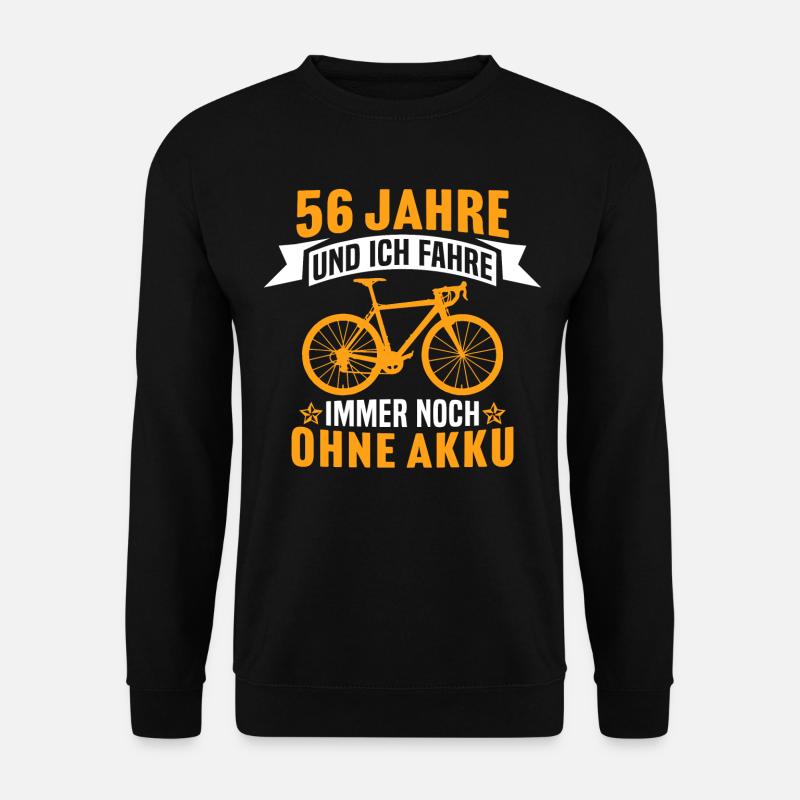56. Geburtstag radfahrer fahrrad 56 jahre rennrad - Unisex Pullover - Schwarz