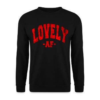 BELLE AF, JOUR DE LA SAINT-VALENTIN EN DISANT HOMMES FEMMES - Sweat-shirt Unisexe - noir - Devant - Alina (178cm) & Michal (187cm)