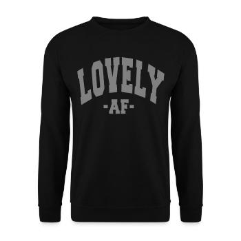 BELLE AF, JOUR DE LA SAINT-VALENTIN EN DISANT HOMMES FEMMES - Sweat-shirt Unisexe - noir - Devant - Alina (178cm) & Michal (187cm)