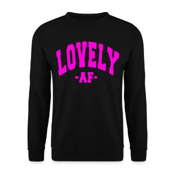 BELLE AF, JOUR DE LA SAINT-VALENTIN EN DISANT HOMMES FEMMES - Sweat-shirt Unisexe - noir - Devant - Alina (178cm) & Michal (187cm)