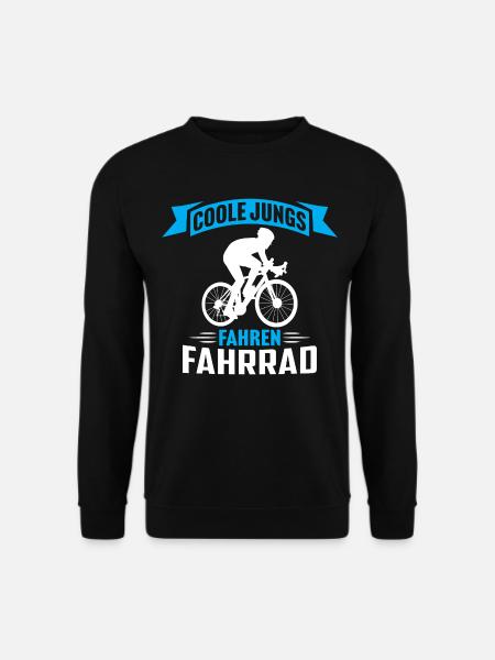 coole jungs fahren fahrrad fahrradfahrer jungs - Unisex Pullover - Schwarz