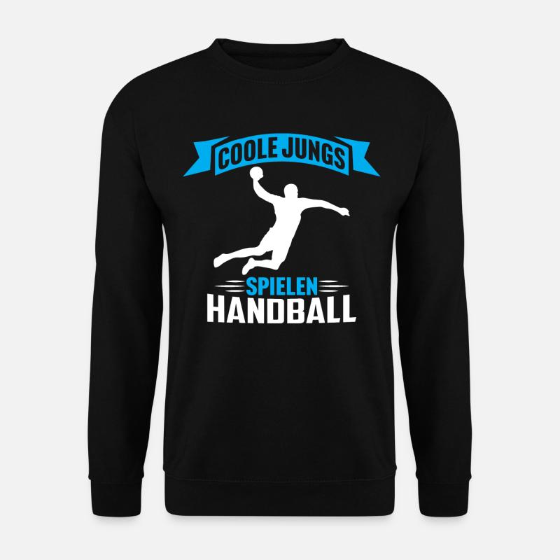 Coole jungs spielen handball handballer jungen - Unisex Pullover - Schwarz