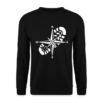 T-shirt randonneur boussole de randonnée - Sweat-shirt Unisexe - noir - Devant - Alina (178cm) & Michal (187cm)