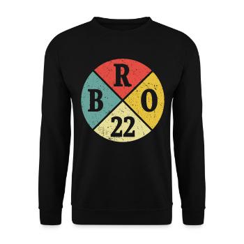 Brother Bro 2022 Big Brother Gift - Unisex Sweatshirt - black - Front - Alina (178cm) & Michal (187cm)