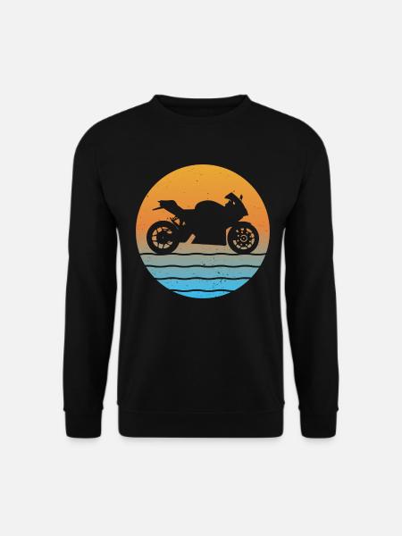 Sunset Motorrad Biker Motorradfahrer Motorsport - Unisex Pullover - Schwarz