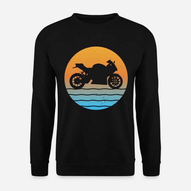 Sunset Motorrad Biker Motorradfahrer Motorsport - Unisex Pullover - Schwarz