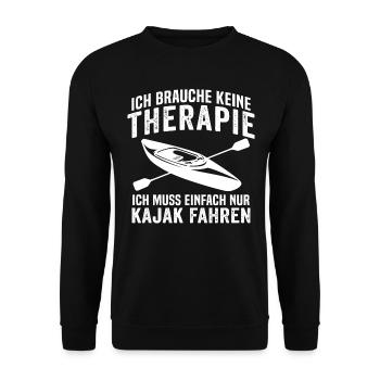 ich muss einfach nur kajak fahren - Unisex Pullover - Schwarz - Vorne - Alina (178cm) & Michal (187cm)