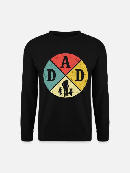 Vater und tochter sohn retro tochter und sohn - Unisex Pullover - Schwarz