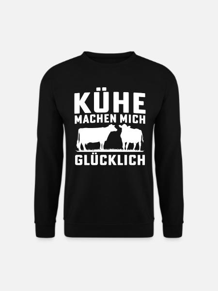 Kühe machen mich glücklich - Unisex Pullover - Schwarz