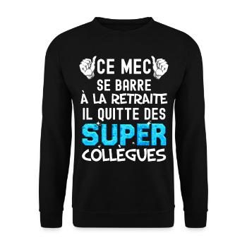 Futur Retraité Super Mec Cool - Sweat-shirt Unisexe - noir - Devant - Alina (178cm) & Michal (187cm)