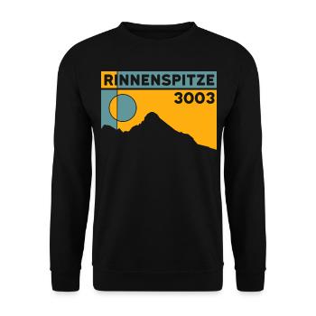 Rinnenspitze Berg Wanderung Klettersteig Stubaital - Unisex Pullover - Schwarz - Vorne - Alina (178cm) & Michal (187cm)