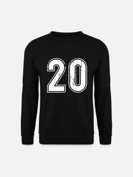 20 Years Retro Jersey Number 20 T-hirt Number 20 - Unisex Sweatshirt - black