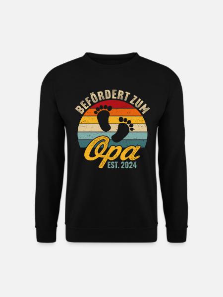 Befördert zum Opa 2024 Großvater seit 2024 - Unisex Pullover - Schwarz