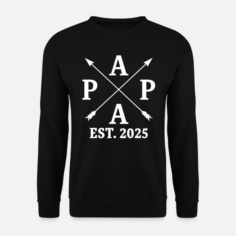 Papa Est. 2025 - Unisex Sweatshirt - black